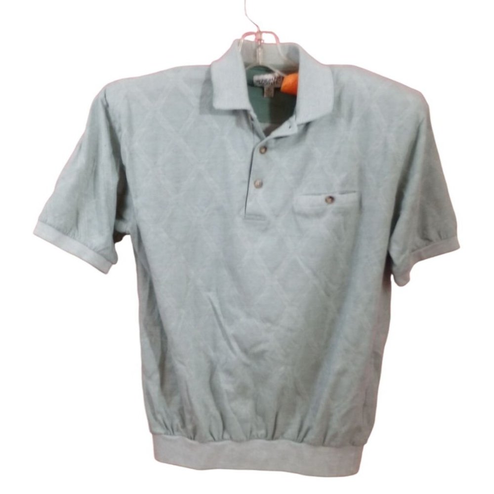 Windham Pointe Men's green large polo Short Sleeve stretch knit hem